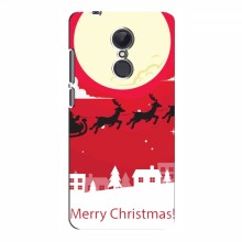 Рождественские Чехлы для Xiaomi Redmi 5 Plus (VPrint) Санта с оленями - купить на Floy.com.ua
