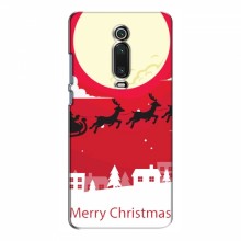 Рождественские Чехлы для Xiaomi Mi 9T Pro (VPrint) Санта с оленями - купить на Floy.com.ua
