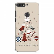 Рождественские, Праздничные Чехлы для Huawei Honor 7C Pro Merry Christmas - купить на Floy.com.ua