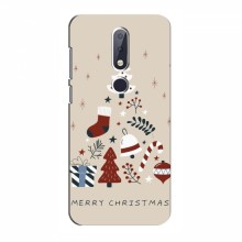 Рождественские, Праздничные Чехлы для Nokia 6.1 Plus Merry Christmas - купить на Floy.com.ua