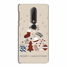 Рождественские, Праздничные Чехлы для Nokia 6 2018 Merry Christmas - купить на Floy.com.ua