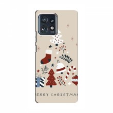 Рождественские, Праздничные Чехлы для Motorola Edge 40 Pro Merry Christmas - купить на Floy.com.ua