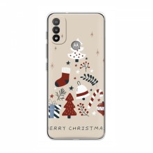 Рождественские, Праздничные Чехлы для Motorola MOTO E20 Merry Christmas - купить на Floy.com.ua