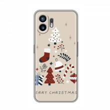 Рождественские, Праздничные Чехлы для Nothing Nothing Phone 2 Merry Christmas - купить на Floy.com.ua