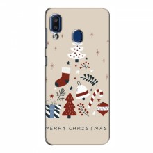 Рождественские, Праздничные Чехлы для Samsung Galaxy A20 2019 (A205F) Merry Christmas - купить на Floy.com.ua