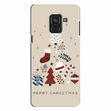 Рождественские, Праздничные Чехлы для Samsung A8, A8 2018, A530F Merry Christmas - купить на Floy.com.ua
