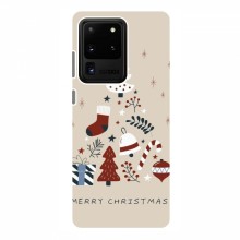 Рождественские, Праздничные Чехлы для Samsung Galaxy S20 Ultra Merry Christmas - купить на Floy.com.ua