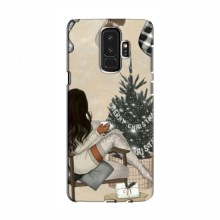 Рождественские, Праздничные Чехлы для Samsung S9 Plus Девушка с елкой - купить на Floy.com.ua