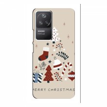 Рождественские, Праздничные Чехлы для Xiaomi POCO F4 (5G) Merry Christmas - купить на Floy.com.ua