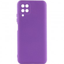 Чехол Silicone Cover Lakshmi Full Camera (A) для Samsung Galaxy A12 / M12 Фиолетовый - купить на Floy.com.ua