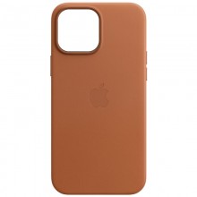 Кожаный чехол Leather Case (AA) with MagSafe для Apple iPhone 12 Pro / 12 (6.1") Brown - купить на Floy.com.ua