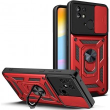 Ударопрочный чехол Camshield Serge Ring для Xiaomi Redmi 10C Красный - купить на Floy.com.ua