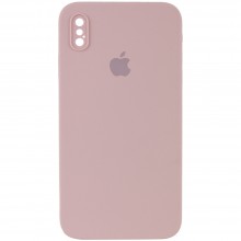 Чехол Silicone Case Square Full Camera Protective (AA) для Apple iPhone XS / X (5.8")