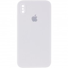 Чехол Silicone Case Square Full Camera Protective (AA) для Apple iPhone XS / X (5.8") Белый - купить на Floy.com.ua