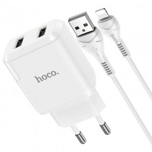 СЗУ HOCO N7 (2USB/2,1A) + USB - Lightning