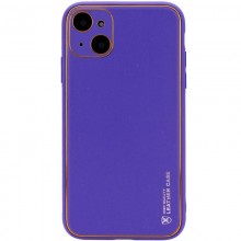 Кожаный чехол Xshield для Apple iPhone 14 (6.1") Фиолетовый - купить на Floy.com.ua