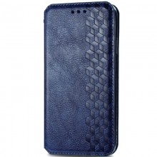 Кожаный чехол книжка GETMAN Cubic (PU) для Xiaomi Redmi 9A Синий - купить на Floy.com.ua