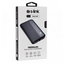 Портативное зарядное устройство Power Bank S-link IP-G10N 10000 mAh 2.1A 2USB