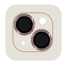 Защитное стекло Metal Shine на камеру (в упак.) для Apple iPhone 13 mini / 13 Розовый - купить на Floy.com.ua