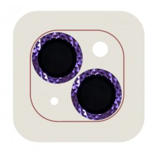 Защитное стекло Metal Shine на камеру (в упак.) для Apple iPhone 14 (6.1") / 14 Plus (6.7") Фиолетовый - купить на Floy.com.ua