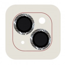 Защитное стекло Metal Shine на камеру (в упак.) для Apple iPhone 14 (6.1") / 14 Plus (6.7") Серебряный - купить на Floy.com.ua