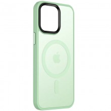 TPU+PC чехол Metal Buttons with MagSafe Colorful для Apple iPhone 14 (6.1") Мятный - купить на Floy.com.ua