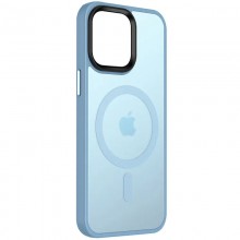 TPU+PC чехол Metal Buttons with MagSafe Colorful для Apple iPhone 14 (6.1") Голубой - купить на Floy.com.ua