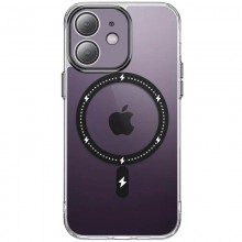 Чехол TPU+PC Colorful with MagSafe для Apple iPhone 12 (6.1") Black - купить на Floy.com.ua