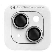 Защитное стекло Metal Classic на камеру (в упак.) для Apple iPhone 15 (6.1") / 15 Plus (6.7") Серебряный - купить на Floy.com.ua
