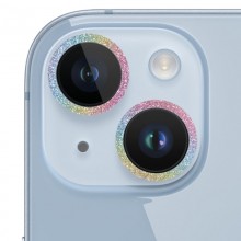 Защитное стекло Metal Sparkles на камеру (в упак.) для Apple iPhone 15 (6.1") / 15 Plus (6.7") Сиреневый - купить на Floy.com.ua