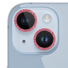 Защитное стекло Metal Sparkles на камеру (в упак.) для Apple iPhone 15 (6.1") / 15 Plus (6.7")