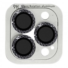 Защитное стекло Metal Shine на камеру (в упак.) для Apple iPhone 15 Pro (6.1") / 15 Pro Max (6.7") Черный - купить на Floy.com.ua