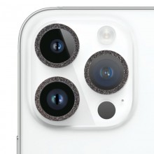 Защитное стекло Metal Sparkles на камеру (в упак.) для Apple iPhone 15 Pro (6.1") /15 Pro Max (6.7") Черный - купить на Floy.com.ua