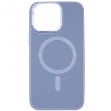 Кожаный чехол Bonbon Leather Metal Style with MagSafe для Apple iPhone 12 Pro Max (6.7") Голубой - купить на Floy.com.ua