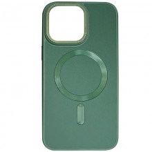 Кожаный чехол Bonbon Leather Metal Style with MagSafe для Apple iPhone 12 Pro Max (6.7") Зеленый - купить на Floy.com.ua