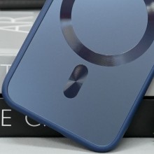 Чехол TPU+Glass Sapphire Midnight with MagSafe для Apple iPhone 12 (6.1")