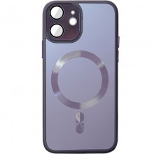 Чехол TPU+Glass Sapphire Midnight with MagSafe для Apple iPhone 12 (6.1") Фиолетовый - купить на Floy.com.ua