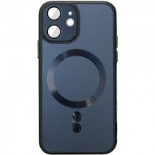 Чехол TPU+Glass Sapphire Midnight with MagSafe для Apple iPhone 12 (6.1") Черный - купить на Floy.com.ua