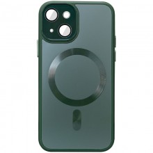 Чехол TPU+Glass Sapphire Midnight with MagSafe для Apple iPhone 14 (6.1") Зеленый - купить на Floy.com.ua
