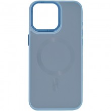 Чехол TPU+Glass Sapphire Midnight Open Camera with MagSafe для Apple iPhone 15 Plus (6.7") Голубой - купить на Floy.com.ua