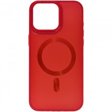 Чехол TPU+Glass Sapphire Midnight Open Camera with MagSafe для Apple iPhone 15 Pro (6.1") Красный - купить на Floy.com.ua