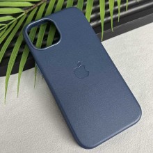 Кожаный чехол Leather Case (AAA) with MagSafe and Animation для Apple iPhone 15 Plus (6.7")