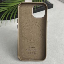 Кожаный чехол Leather Case (AAA) with MagSafe and Animation для Apple iPhone 15 Plus (6.7")