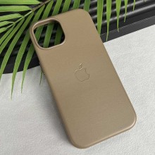 Кожаный чехол Leather Case (AAA) with MagSafe and Animation для Apple iPhone 15 Plus (6.7")