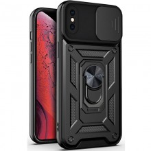 Ударопрочный чехол Camshield Serge Ring для Apple iPhone XS Max (6.5") Черный - купить на Floy.com.ua