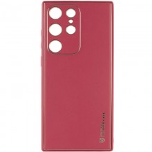 Кожаный чехол Xshield для Samsung Galaxy S21 Ultra Бордовый - купить на Floy.com.ua