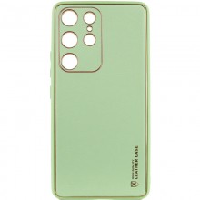 Кожаный чехол Xshield для Samsung Galaxy S21 Ultra Зеленый - купить на Floy.com.ua