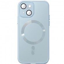 Чехол TPU+Glass Sapphire Midnight with MagSafe для Apple iPhone 15 (6.1") Голубой - купить на Floy.com.ua