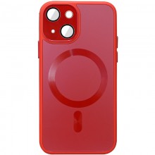 Чехол TPU+Glass Sapphire Midnight with MagSafe для Apple iPhone 15 (6.1") Красный - купить на Floy.com.ua