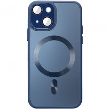Чехол TPU+Glass Sapphire Midnight with MagSafe для Apple iPhone 15 (6.1") Синий - купить на Floy.com.ua